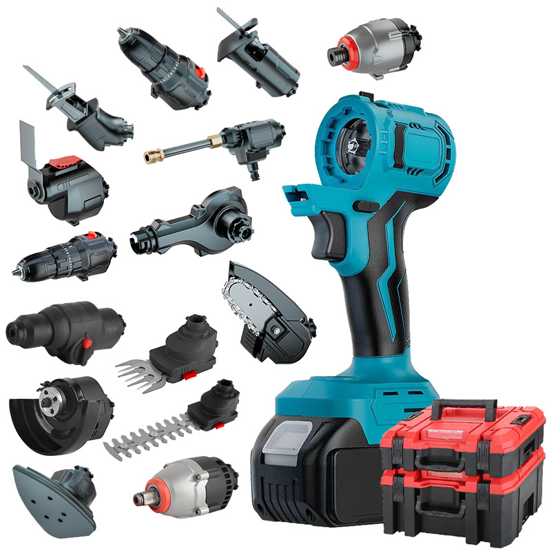 OEM Household 16 in One Tools Kit Battery Power Tools Set 21V Cordless Impact Drill Electric Power Tools