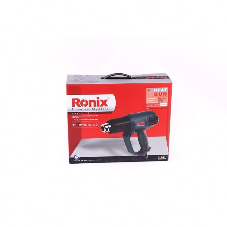 Ronix 1101 Model 220V Heat Gun 2000W Multi temperatures Electric Hot Air Gun with Nozzle Attachments Power Tool