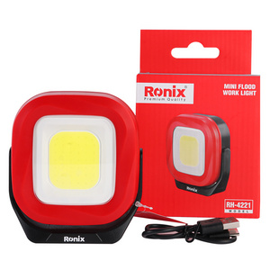 Ronix RH-4221 OEM Mini Small Outdoor Rechargeable Portable Pocket Magnetic Rechargeable Cob Led Work Light