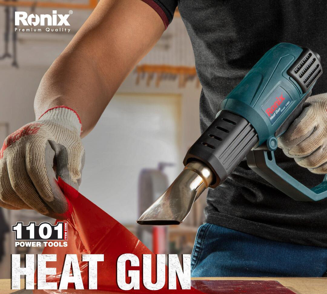 Ronix Hot Air Gun 1101 2000W Variable Adjustable Temperature Heat Shrink Gun LCD Display Intelligent Delay Hot Air Gun