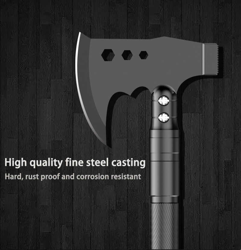 RONIX Multifunctional outdoor small axe dual head dual-purpose medicine hoe garden shovel tactical pickaxe hand axe knife