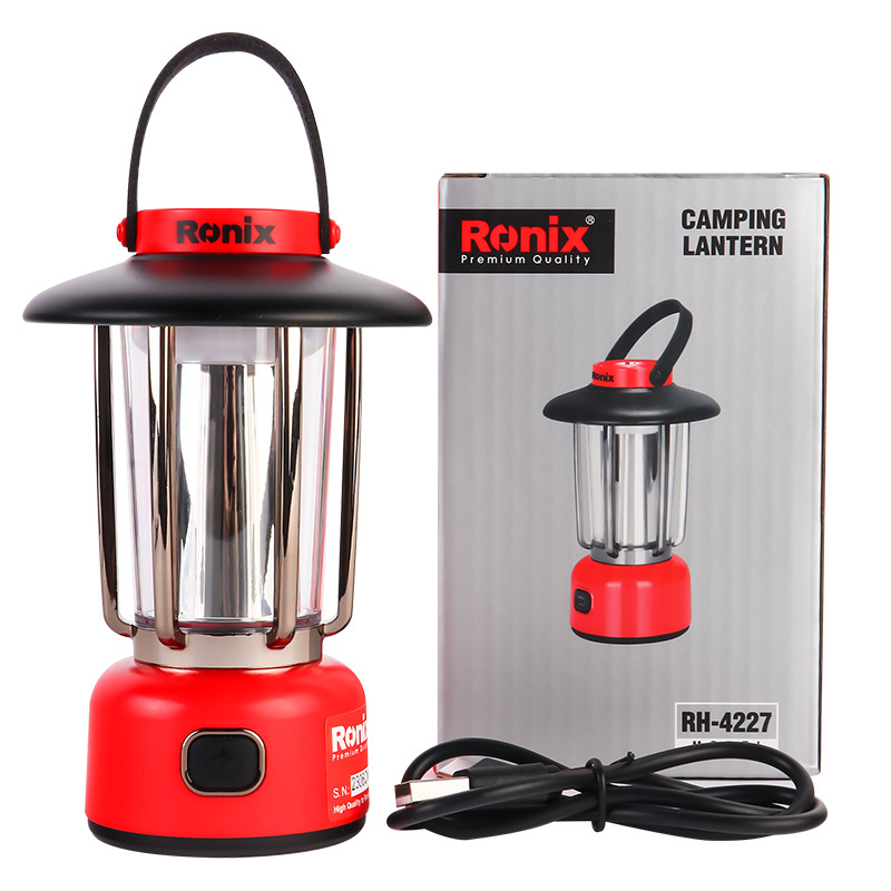 RONIX RH-4227 USB Solar Portable Outdoor LED Rechargeable Camping Lantern Bright Tent Lamp