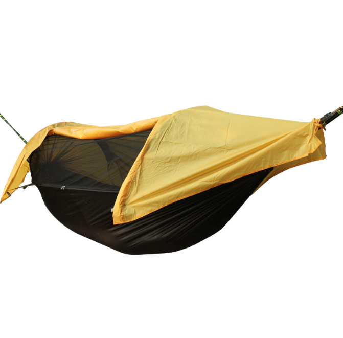 Outdoor camping waterproof hammock design Hiking integrated hanging sunshade rain and mosquito prevention tree hammock tent