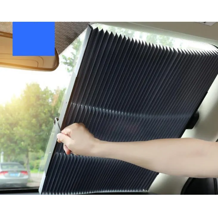 New Style Automatic Telescopic Adjustable Car Window Sunshade Front Windshield Sun Umbrella Board Car Prevent Heat Curtains