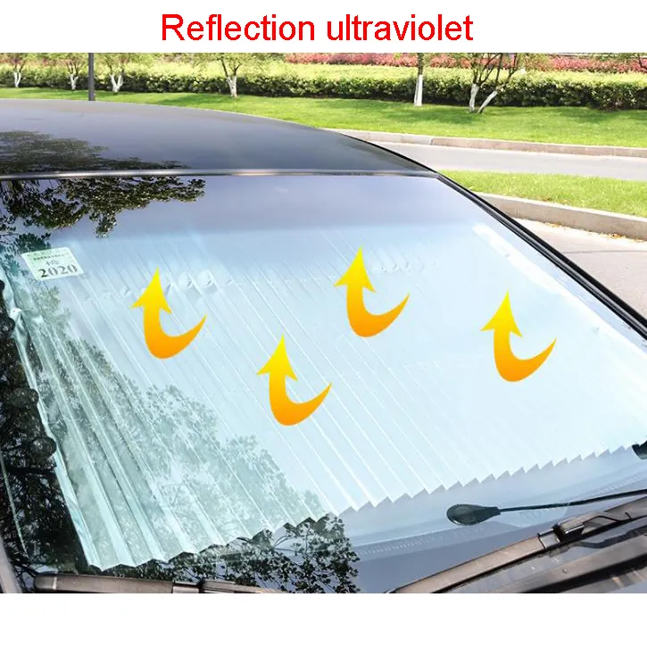 New Style Automatic Telescopic Adjustable Car Window Sunshade Front Windshield Sun Umbrella Board Car Prevent Heat Curtains