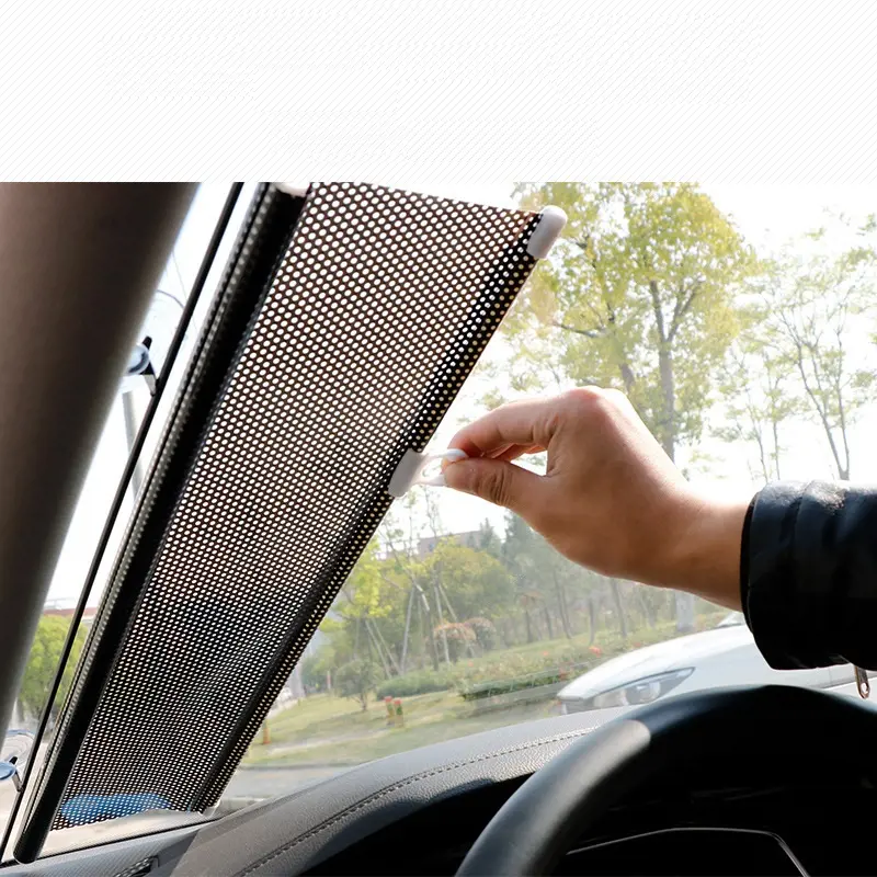 Car Retractable Sun Visor Sunscreen Autos Front Automatically Scalable Sunshade Free With Suction Cup Folding Window Shade