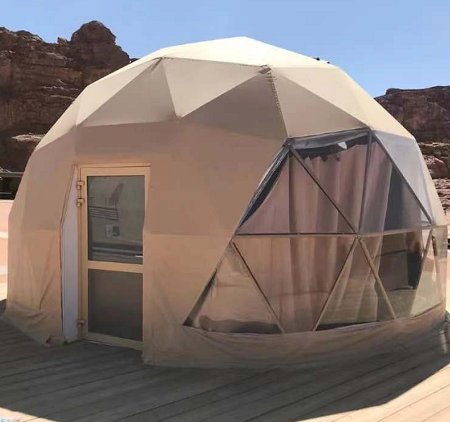 Glamping Igloo Glass Dome Tent For Resort With 360-degree Panorama View At Seaside