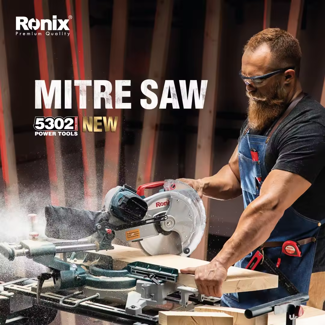 Ronix 5302 Power Saws High Power 2000W Electric Wood Cutting Machine 255mm Compound Sliding Miter Saw in Stock