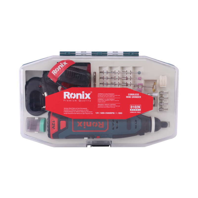 Ronix Hot Sale 8102k Product Power Machine Small Grinders Wood Grinding Mini Electric Grinder Tools Rotary Tool Portable Machine