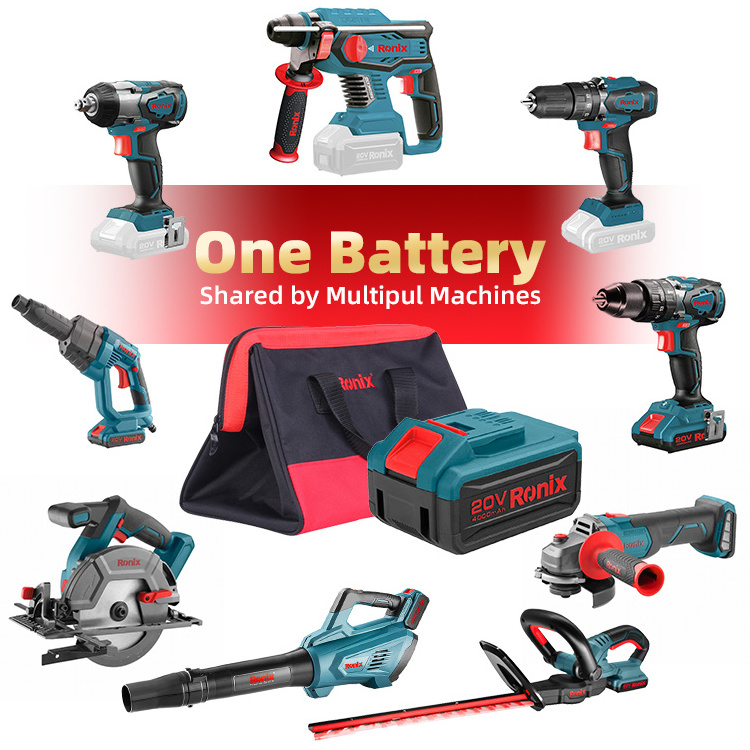 Ronix 89 Series Power drill set of China factory, portable brushless cordless drill, lithium battery power tool kit