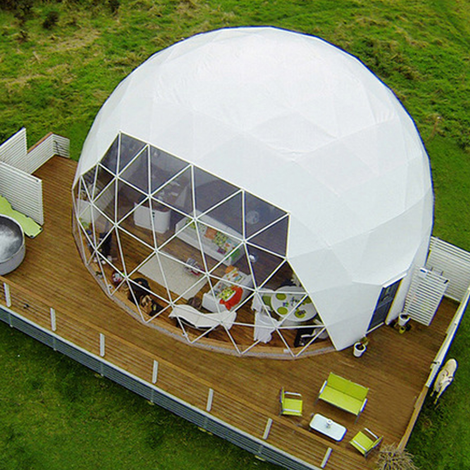 I Transparent outdoor camping igloo geodesic dome tents 4m 5m 6m 7m 8m glamping geo dome house