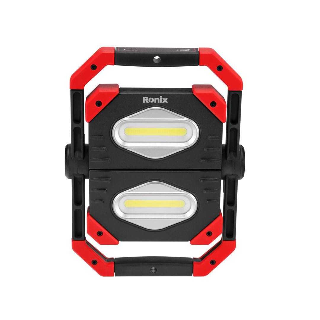 Ronix RH-4277 2000 Lumen Super Bright USB Rechargeable Cob Led Portable Foldable Adjustable Flood Work Light with magnetic base