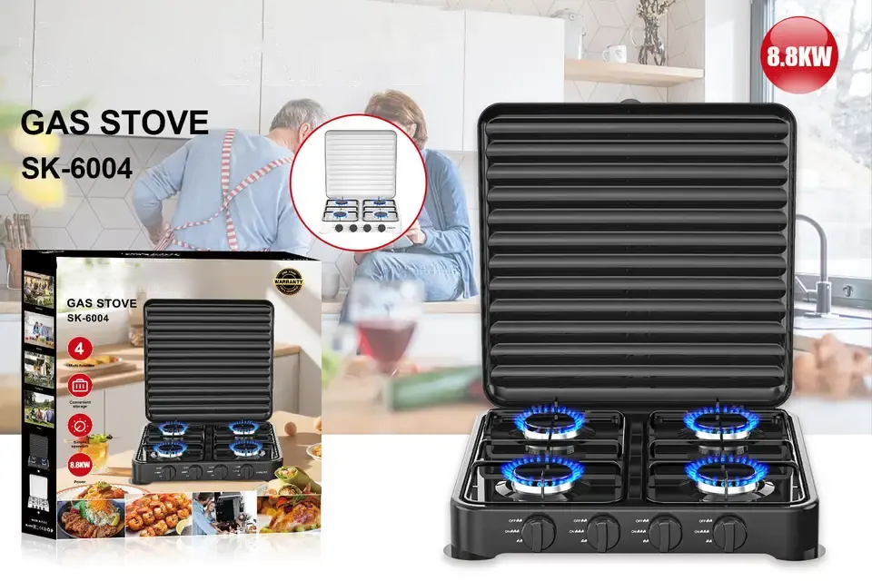 best price high temperature resistance Enamel oven rack Aluminium double burner gas stove 2 Burner stove