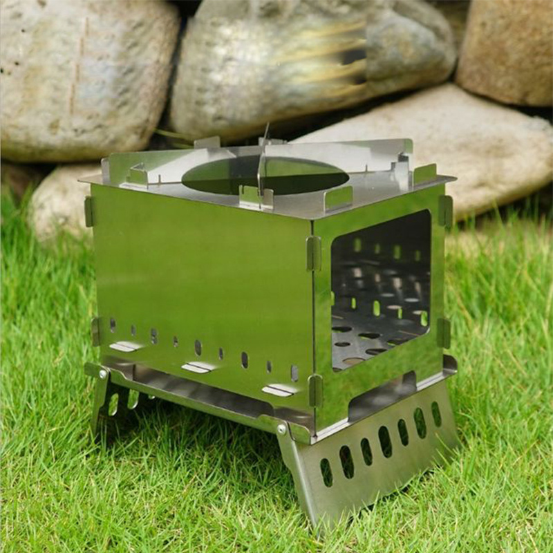 Ronix bonfire High quality Outdoor camping firewood stove small split stainless steel BBQ stove grill