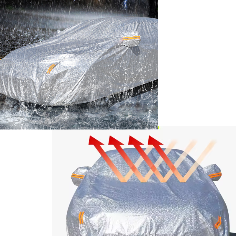 Outdoor Car Covers Protection Sun Dust Cover Waterproof Polyester Oxford Cloth Car Outdoor Protector, Full Anti Hail Car Cover