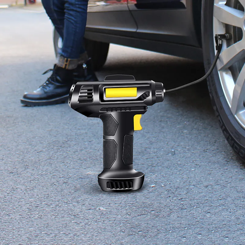 RONIX Digital Cordless Car Air Pump Rechargeable Small Car Air Compressor Wireless Handheld Portable Car Tire Inflator