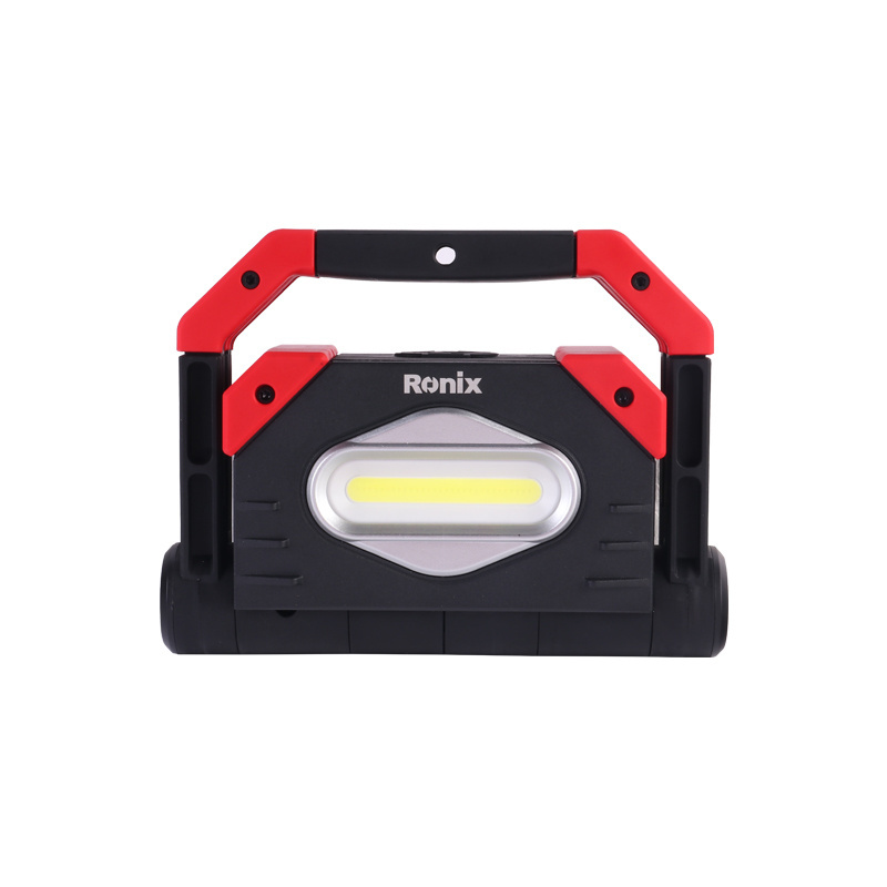 Ronix RH-4277 2000 Lumen Super Bright USB Rechargeable Cob Led Portable Foldable Adjustable Flood Work Light with magnetic base