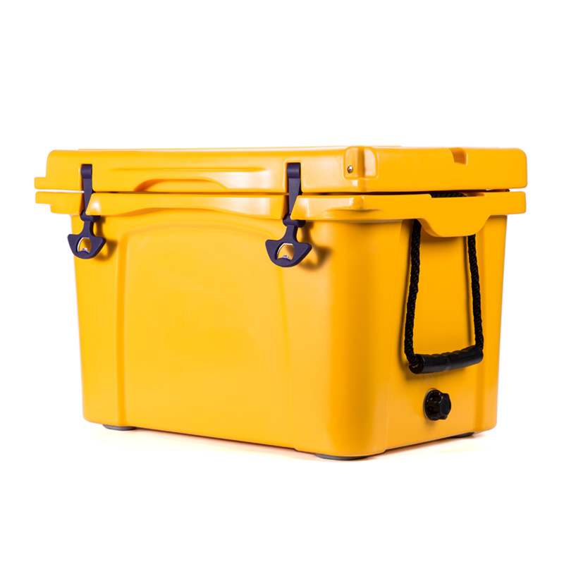 I Outdoor camping picnic equipment 16qt ice cooler box with dry box injection chilly bin cooler box for food storage