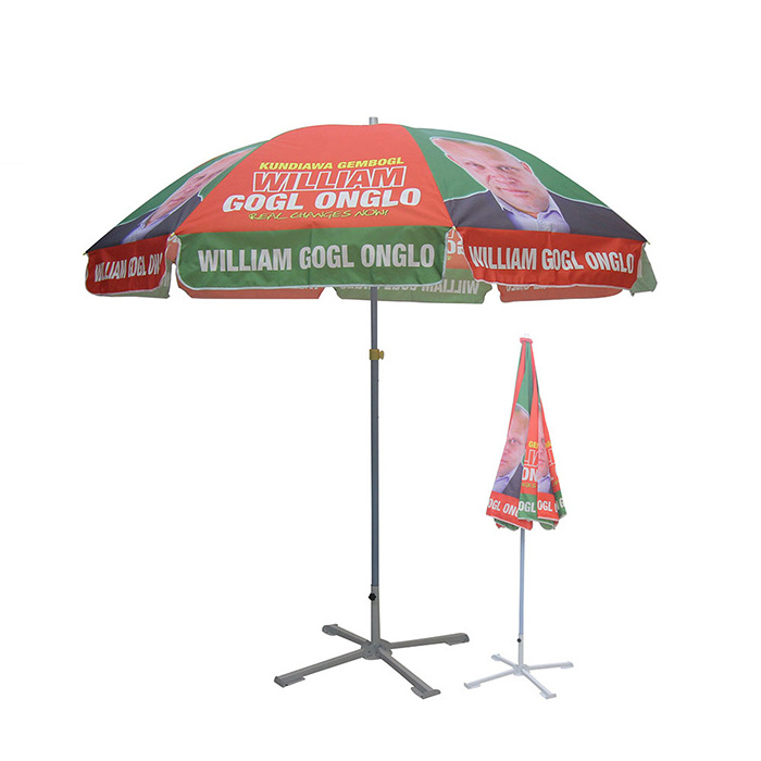 2023 High Quality Promotional Anti-uv Outdoor Big Umbrella Beach Umbrella with logo print any size Custom Sun Umbrella For Beach