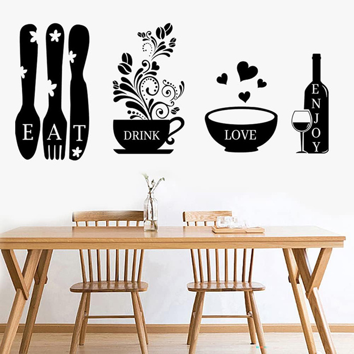 new product Kitchen Wall Stickers Dining Room Quotes Wall The Heart of The Home Vinyl Wall Sign Art Decor Home stickers