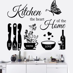 new product Kitchen Wall Stickers Dining Room Quotes Wall The Heart of The Home Vinyl Wall Sign Art Decor Home stickers