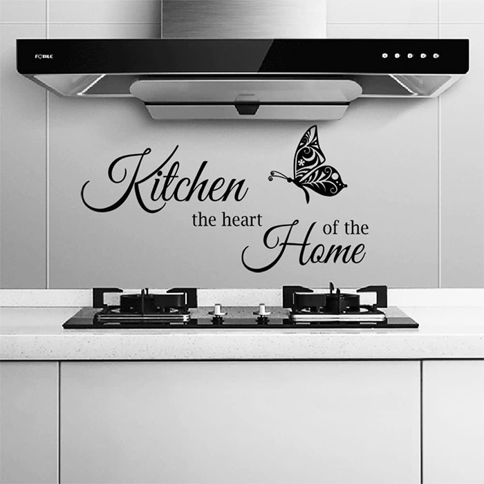 new product Kitchen Wall Stickers Dining Room Quotes Wall The Heart of The Home Vinyl Wall Sign Art Decor Home stickers