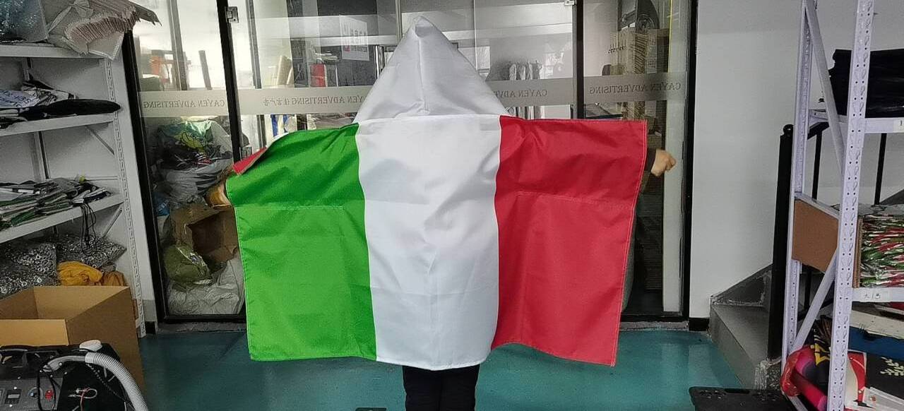 Custom Promotional Cape 3X5 Feet Campaign Body Flag With The Hood Football Fan ALL Countries National Palestine Custom Body flag