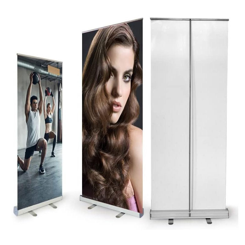 2023 Custom Printing Design 80*200cm Retractable Pull Up Banner PVC PP Roll Up Banner Stand Outdoor Advertising Display