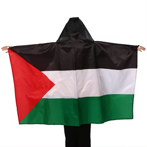 Custom Promotional Cape 3X5 Feet Campaign Body Flag With The Hood Football Fan ALL Countries National Palestine Custom Body flag