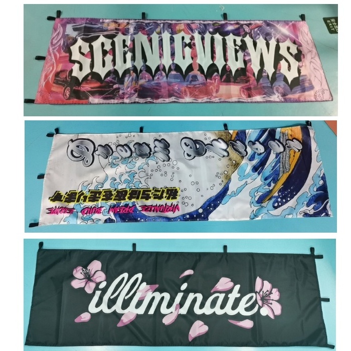 2023 New Product 180x60cm Sublimation Digital Logo Printing Polyester Fabric Commerce Sports Custom Nobori Flags and  Banners