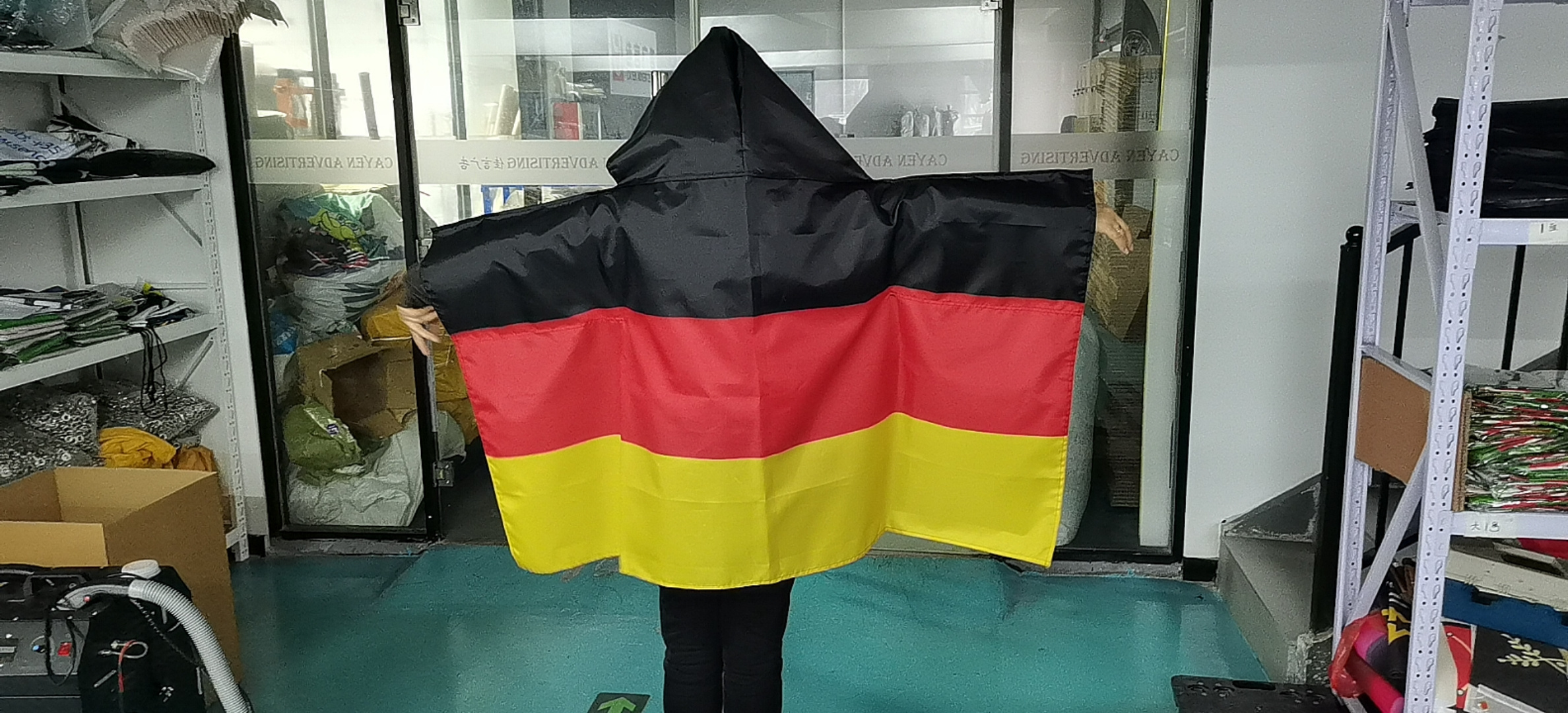 Custom Promotional Cape 3X5 Feet Campaign Body Flag With The Hood Football Fan ALL Countries National Palestine Custom Body flag