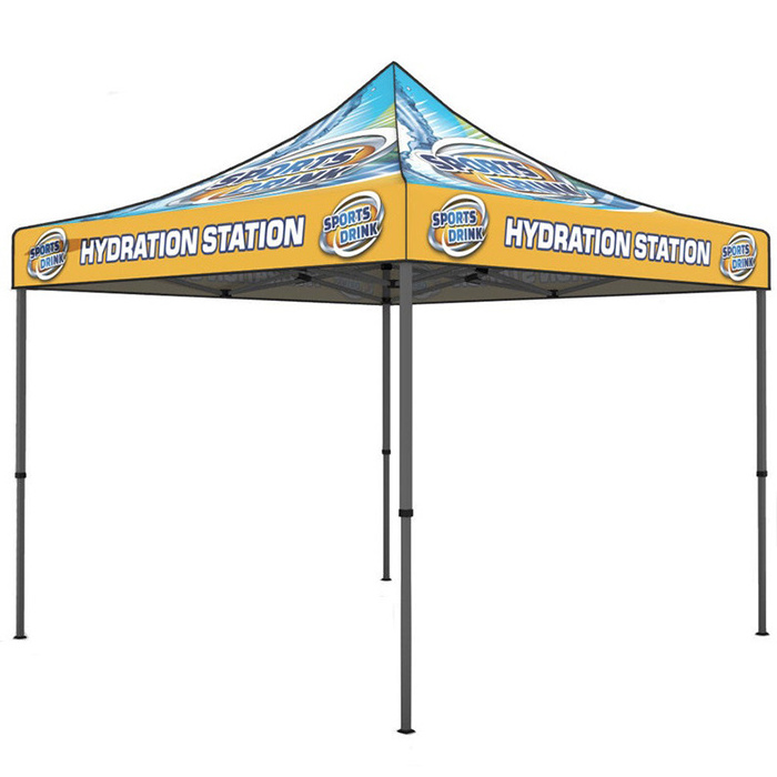 Side Walls and Backwall Custom Design Logo Printed 10x10 Canopy Advertising Party Tent Wholesale Campaign  Tent