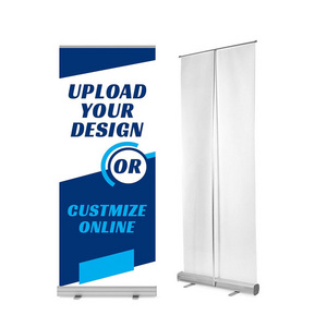 2023 Custom Printing Design 80*200cm Retractable Pull Up Banner PVC PP Roll Up Banner Stand Outdoor Advertising Display