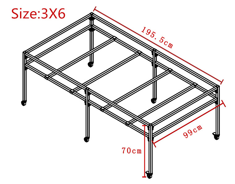 Water Saving Irrigation System Agricultural Greenhouses Flow Seeding Trays Metal Plant Stand Shelves Planting Shelf