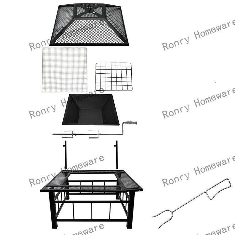 garden barbeque equipment Large Outdoor Wood Burning Fire Pits Party outdoor metal fire pit table