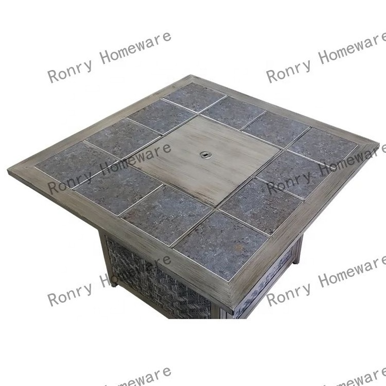 hot sale  steel propane gas fire pit table laser cut manufacture brazier marble outdoor table tops natural gas fire pit