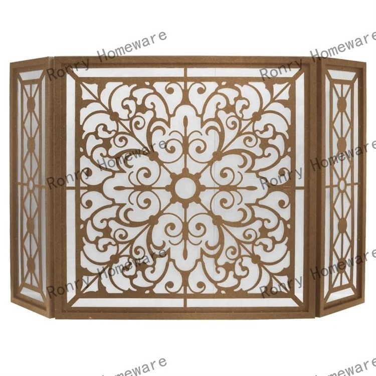 Designer decorative fireplace screen fire cover manufacturers direct wrought iron black fire pit spark screen protectors