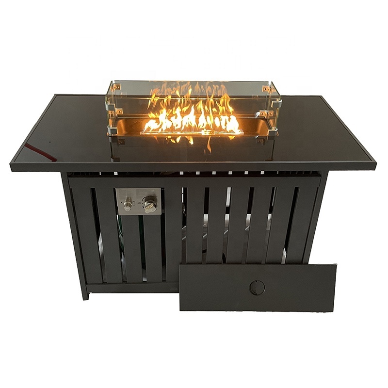 Big Factory Fire Pit Table Metal Fireplace For Backyard Garden outdoor Square Fire Pit Table