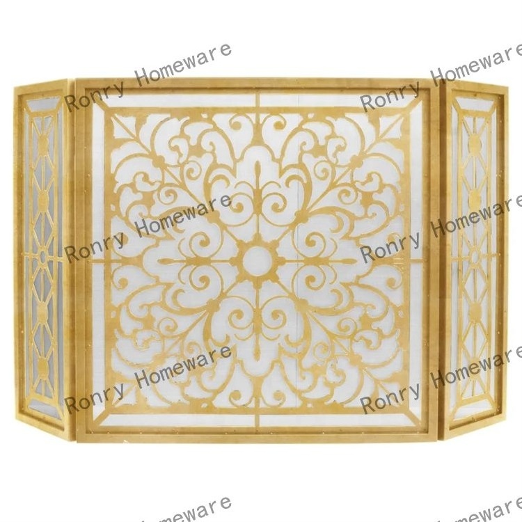 Designer decorative fireplace screen fire cover manufacturers direct wrought iron black fire pit spark screen protectors