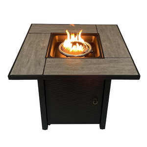 Garden Fire Pit Table Modern Metal Fireplace For Outside Backyard Garden Square Fire Pit Table