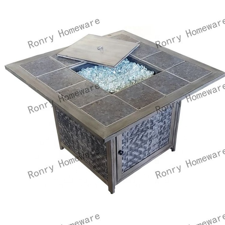 hot sale  steel propane gas fire pit table laser cut manufacture brazier marble outdoor table tops natural gas fire pit