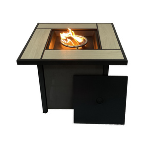 Low Price Luxury High Quality Outdoor Gas Fire Pit Square Backyard Gas Fire Pit Table Outside