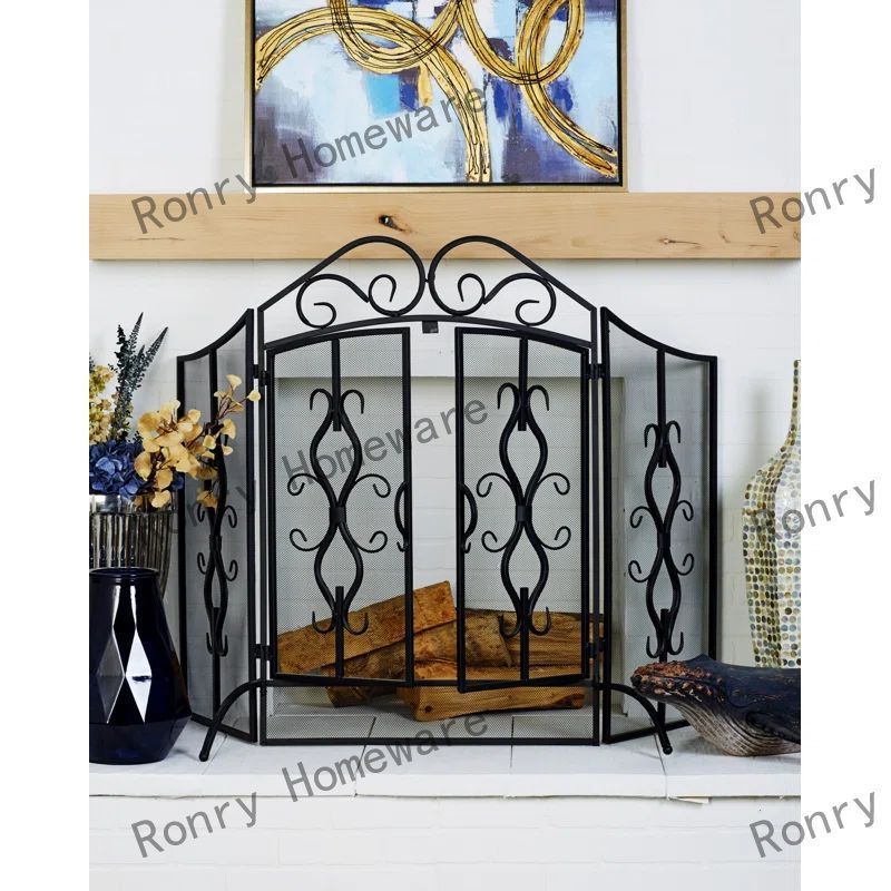 Home Firepit Sets & Accessories Double Panel Fireplace Screen Backyard Stainless Steel Manufacture China Outdoor High Quality