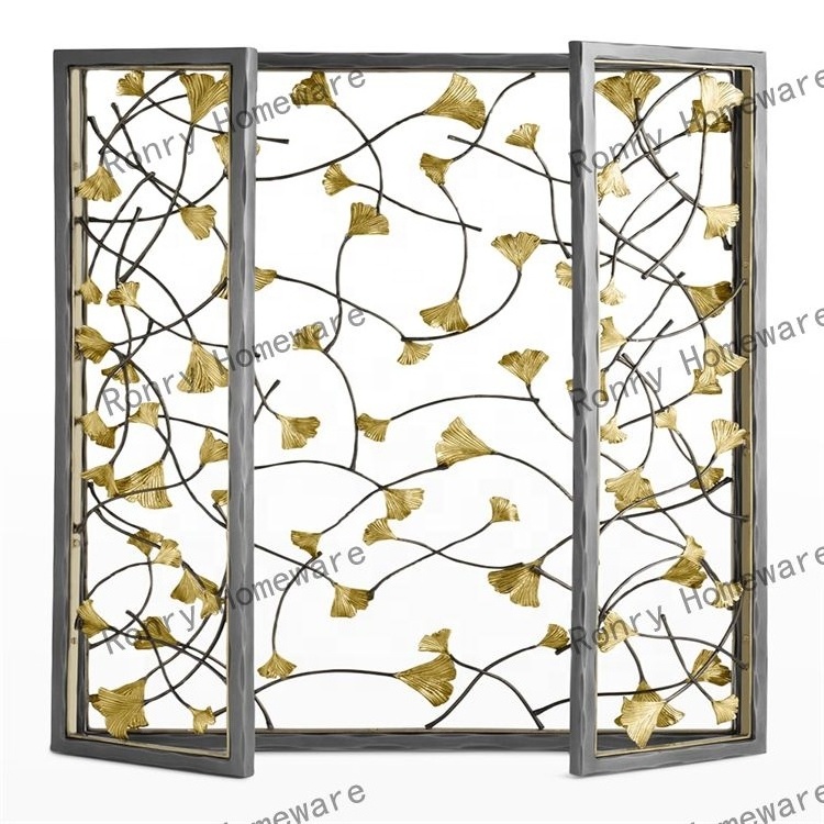 guard for living room indoor outdoor fire screens for fireplaces gold finished metal firescreen handmade folding