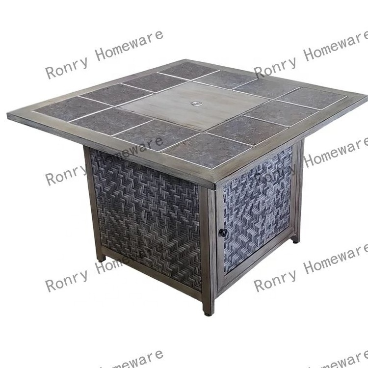 hot sale  steel propane gas fire pit table laser cut manufacture brazier marble outdoor table tops natural gas fire pit