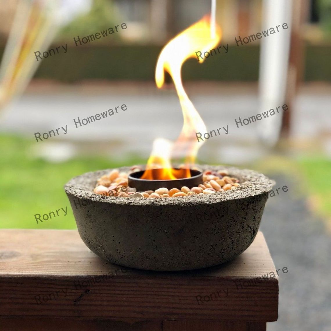 Ronry Factory Rubbing Alcohol Fire Pit Outdoor Patio Heater Bowl Home Tabletop Fireplace Fire Pit Bowl