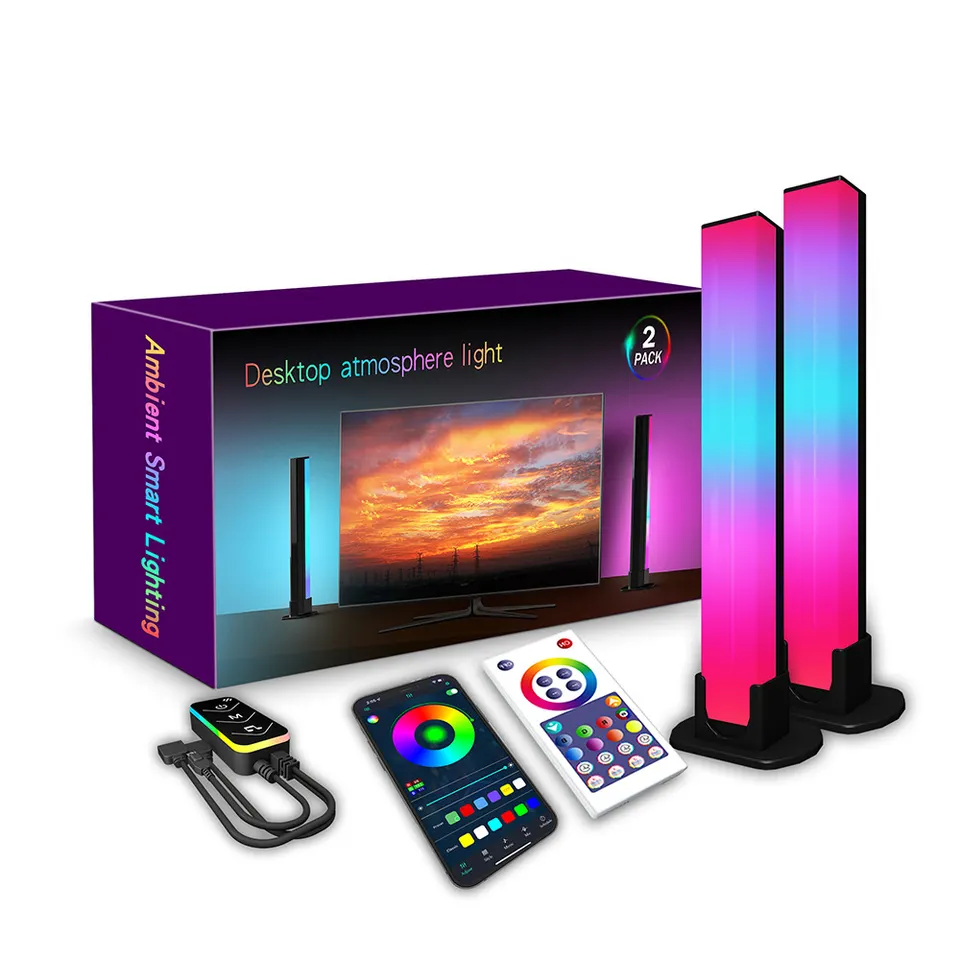 NEW Blue tooth WIFI RGB table lamp TV Computer game Desktop Symphony Atmosphere Light with remote controller