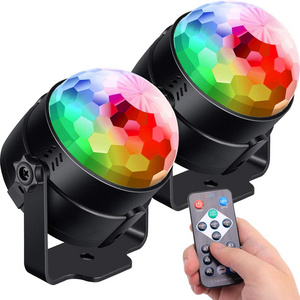 Party decoration Voice control music rotating colorful crystal mini dj stage led light bar laser led stage lights