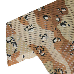 Mesh fabric 120gsm six color chocolate / Tiger strip blue camouflage fabric tactical tricot fabric mesh for printed