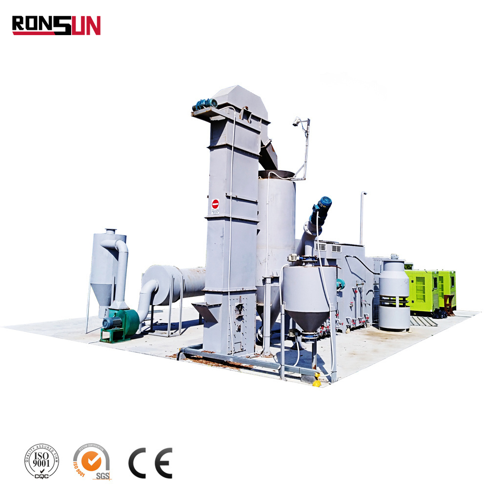 100KW Rice husk wood pellet wood sawdust fluidized bed biomass gasifier generator power plant for sale